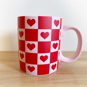 Pink & Red Checkered Hearts Mug
